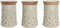 Tin DKD Home Decor Beige Bamboe Keramiek Stippen 10 x 10 x 16 cm (3 Stuks)