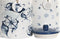 Tin DKD Home Decor Blauw 15 x 15 x 21 cm Wit Dolomite (2 Stuks)