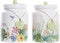 Tin DKD Home Decor Tuin Multicolour Tropisch 1 L 12 x 12 x 16 cm (2 Stuks)
