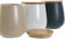 Tin DKD Home Decor Wit Beige Donker grijs 10 x 10 x 13 cm (3 Stuks)
