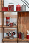 Tin DKD Home Decor Zwart Rood Grijs 15 x 15 x 22 cm