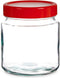 Tin Rood Transparant Glas Polypropyleen (1 L) (12 Stuks)