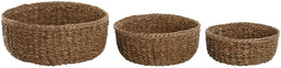 Basket spelset Home ESPRIT Natuurlijk Natuurlijke Vezel Boho 30 x 30 x 13 cm (3 Onderdelen)