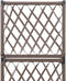 vidaXL - Latwerkplantenbak - verhoogd - met - 1 - pot - 30x30x107 - cm - rattan - bruin