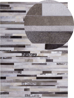 TIPILI - Vloerkleed - Bruin/Beige - 160 x 230 cm - Koeienhuid leer