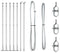 vidaXL - Hekpalen - met - Basisplaten - 7 - stuks - Ø32mm - 68,5cm - Gegalvaniseerd - Staal