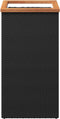vidaXL - Plantenbak - 40x40x80 - cm - poly - rattan - zwart