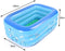 Happygetfit - Baby opblaasbaar zwembad, kleine Kiddie zwembad bad opvouwbare PVC rechthoekige familie douche zwembad draagbare reizen douche wastafel voor baby en kinderen grootte 120x70x35cm