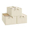 Woltu Opvouwbare Opbergdozen Set van 3 - Crème - 47 x 28 x 20 cm