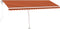 vidaXL - Luifel - automatisch - met - LED - windsensor - 500x300 - cm - oranje - bruin