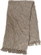 Tiseco - Deken SAHARA - plaid met franjes - bedsprei - 250x260 cm - Taupe