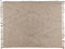 Tiseco - Deken SAHARA - plaid met franjes - bedsprei - 250x260 cm - Taupe