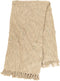 Tiseco - Deken SAHARA - plaid met franjes - boho - 130x160 cm - Zand