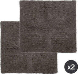 Tiseco Home Studio - Badmat RIVA - SET/2 - 100% katoen - antislip - Vierkant - 60x60 cm - Grijs