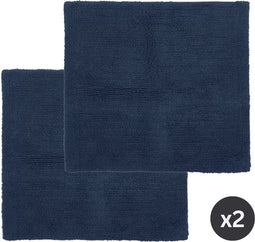 Tiseco Home Studio - Badmat RIVA - SET/2 - 100% katoen - antislip - Vierkant - 60x60 cm - Blue signa