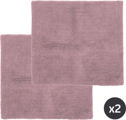 Tiseco Home Studio - Badmat RIVA - SET/2 - 100% katoen - antislip - Vierkant - 60x60 cm - Mauve
