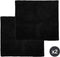 Tiseco Home Studio - Badmat RIVA - SET/2 - 100% katoen - antislip - Vierkant - 60x60 cm - Zwart