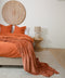 Tiseco Home Studio - Dekbedovertrek IRIS - 100% katoen - eenpersoons - 140x200 cm - Auburn