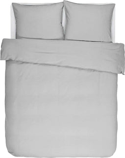 Tiseco Home Studio - Dekbedovertrek IRIS - 100% katoen - tweepersoons - 220x240 cm - lichtgrijs