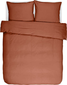 Tiseco Home Studio - Dekbedovertrek IRIS - 100% katoen - tweepersoons - 220x240 cm - Auburn