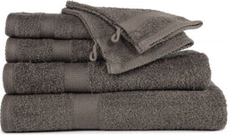 TISECO HOME STUDIO - Gastendoek RIVA - SET/10 - 100% katoen - 450 g/m² - 100% katoen - superzacht en zeer absorberend - 30x50 cm - Donkergrijs