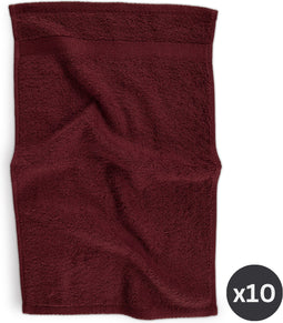 TISECO HOME STUDIO - Gastendoek RIVA - SET/10 - 100% katoen - 450 g/m² - 100% katoen - superzacht en zeer absorberend - 30x50 cm - Granaatappel