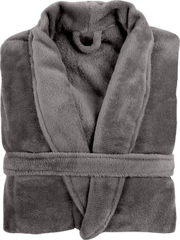 TISECO HOME STUDIO - Kamerjas - MICROFLANNEL COSY - L/XL - 100% polyester - Donkergrijs