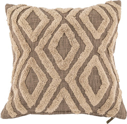 Tiseco Home Studio - Kussen (gevuld) SAHARA CONTRAST - 45x45 cm - Taupe