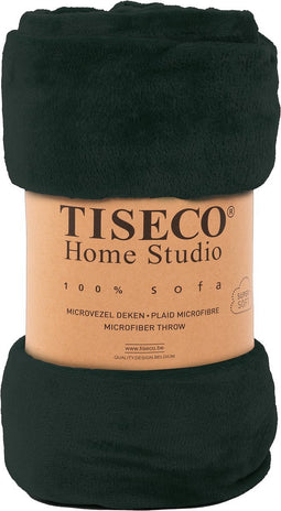 Tiseco Home Studio - Plaid COSY - microflannel - 220 g/m² - 150x200 cm - Zwart