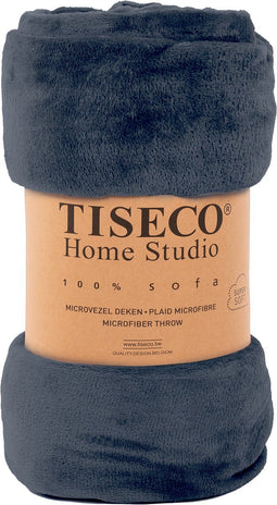 Tiseco Home Studio - Plaid COSY - microflannel - 220 g/m² - 180x220 cm - Blue signa