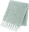 Tiseco Home Studio - Plaid FLOCK - polyester - met franjes - super zacht - 130x170 cm - greensage