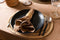 Tiseco Home Studio - Servet MYRNA - SET/6 - 100% katoen - Gemakkelijk onderhoud, tijdloze elegantie - 50x70 cm - Indiantan