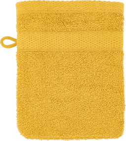TISECO HOME STUDIO - Washand RIVA - SET/24 - 100% katoen - 450 g/m² - met ophanglus - 100% katoen - superzacht en zeer absorberend - 15x21 cm - Geel