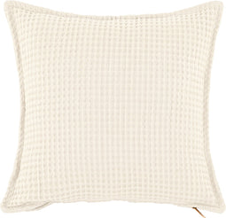 Tiseco - Kussen (gevuld) HONEYCOMB - Vierkant - 45x45 cm - Ivoor