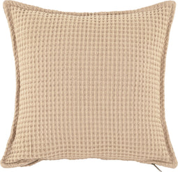 Tiseco - Kussen (gevuld) HONEYCOMB - Vierkant - 45x45 cm - Zand