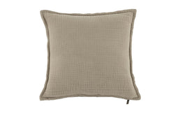 Tiseco - Kussen (gevuld) SUZETTE - Vierkant - 45x45 cm - Taupe