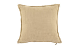 Tiseco - Kussen (gevuld) SUZETTE - Vierkant - 45x45 cm - Zand