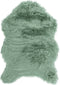 Tiseco - Vloerkleed - imitatie schapenvacht - 60x90 cm - Groen