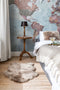 Tiseco - Vloerkleed - imitatie schapenvacht - 60x90 cm - Taupe