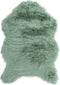 Tiseco - Vloerkleed - imitatie schapenvacht - 80x150 cm - Groen