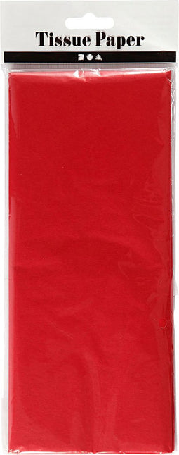 Tissuepapier - Zijdepapier - Crepepapier - Vloeipapier - Rood - Verpakken - Decoreren - Knutselen - 50x70 cm - 14 gram - 10 vellen