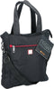 Titan Schoudertas met Rits - Tote Bag - 33,5 x 6,5 x 33,5 CM - Hoofd- en Voor Vak met Rits - Ideaal voor Werk en Reizen - Zwart/Rood