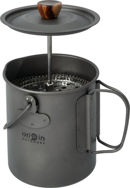 Titanium Billy Can - French Press - Titan Bushcraft