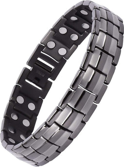Titanium Magnetische Armband Heren, Polsband Titanium Magnetische Armbanden Sterke Magneten met Gratis Link+Removal Tool (3500 Gauss)