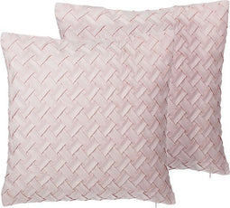 TITHONIA - Sierkussen set van 3 - Roze - 45 x 45 cm - Polyester