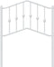 vidaXL - Hoofdbord - 75 - cm - metaal - wit