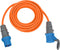 Brennenstuhl Camping Verlengsnoer 10m (CEE-kabel in oranje H07RN-F 3G2,5 met CEE-stekker en koppeling met afdichtflap, voor permanent gebruik buitenshuis IP44, Made in Germany)