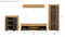 Furnilux Jam - Woonkamercombinatie - Grijs melamine Wotan eiken - 35x330x159cm