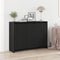 vidaXL - Dressoir - Zwart - Eiken - 102x33x75 - cm - Bewerkt - Hout