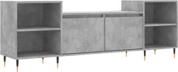vidaXL - Tv-meubel - 160x35x55 - cm - bewerkt - hout - betongrijs
